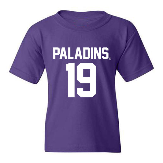 Furman - NCAA Football : Aaron Beylin - Purple Replica Youth T-Shirt