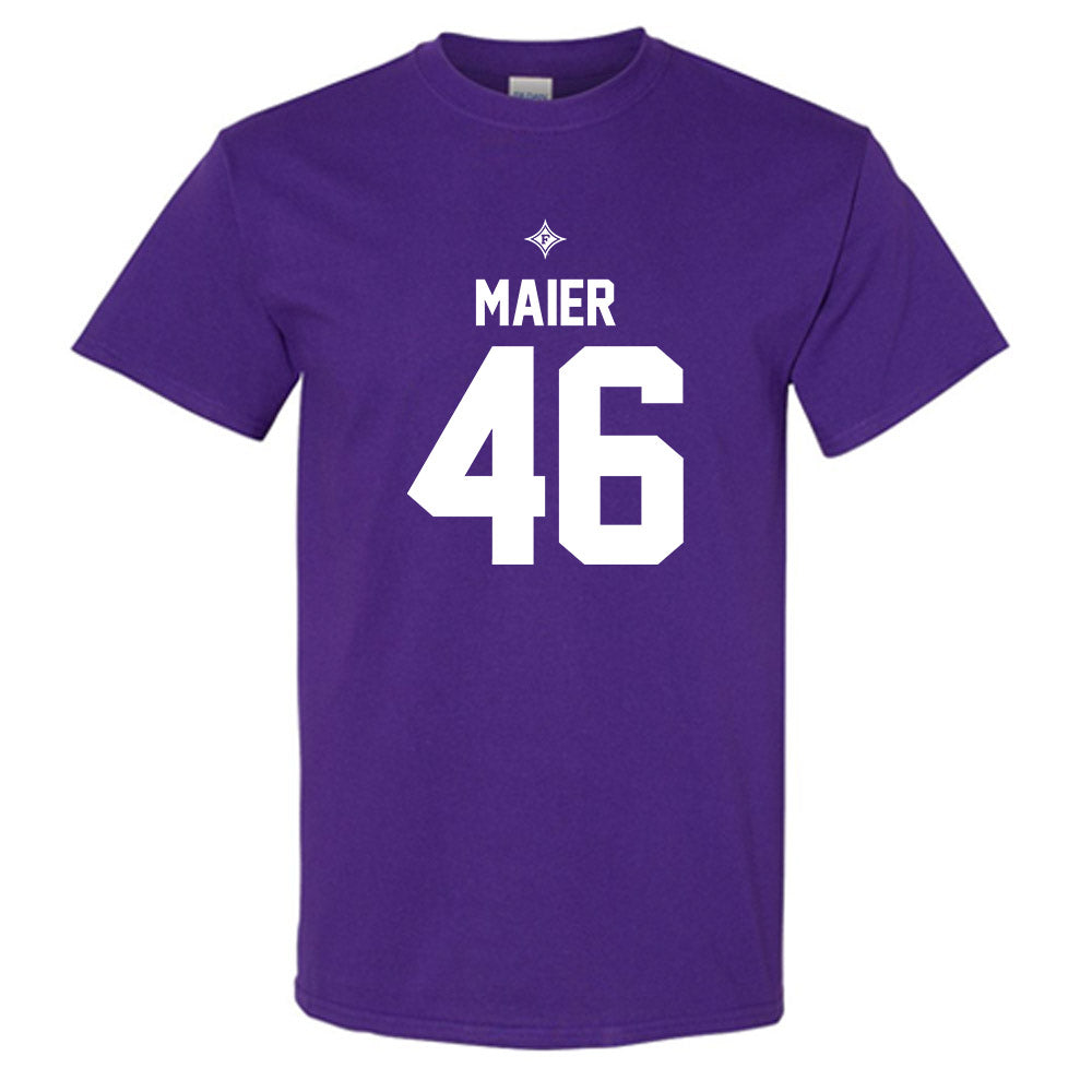 Furman - NCAA Football : Alex Maier - Purple Replica Shersey Short Sleeve T-Shirt