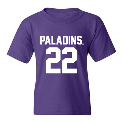 Furman - NCAA Football : Ben Croasdale - Purple Replica Youth T-Shirt