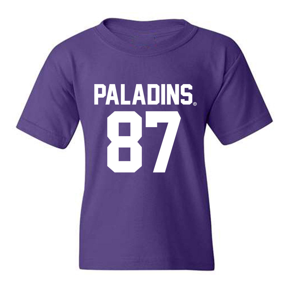 Furman - NCAA Football : John Holbrook - Purple Replica Youth T-Shirt