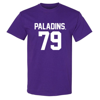 Furman - NCAA Football : Ryan Lamb - Purple Replica Short Sleeve T-Shirt