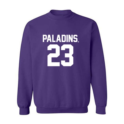 Furman - NCAA Football : Dylan Chiedo - Purple Replica Sweatshirt