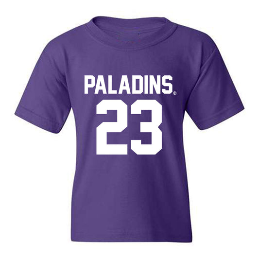 Furman - NCAA Football : Dylan Chiedo - Purple Replica Youth T-Shirt