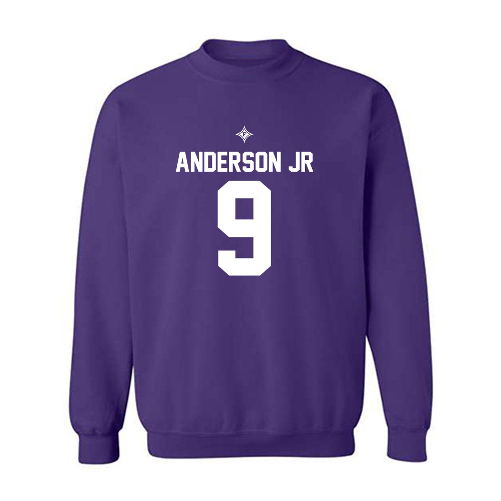 Furman - NCAA Football : Wayne Anderson Jr - Purple Replica Shersey Sweatshirt