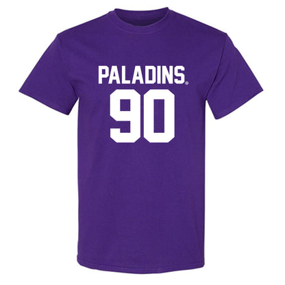 Furman - NCAA Football : Malakai Dudek - Purple Replica Short Sleeve T-Shirt