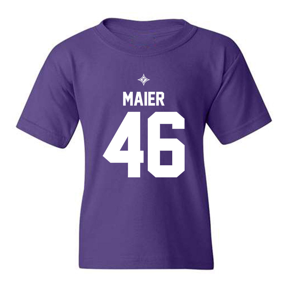 Furman - NCAA Football : Alex Maier - Purple Replica Shersey Youth T-Shirt