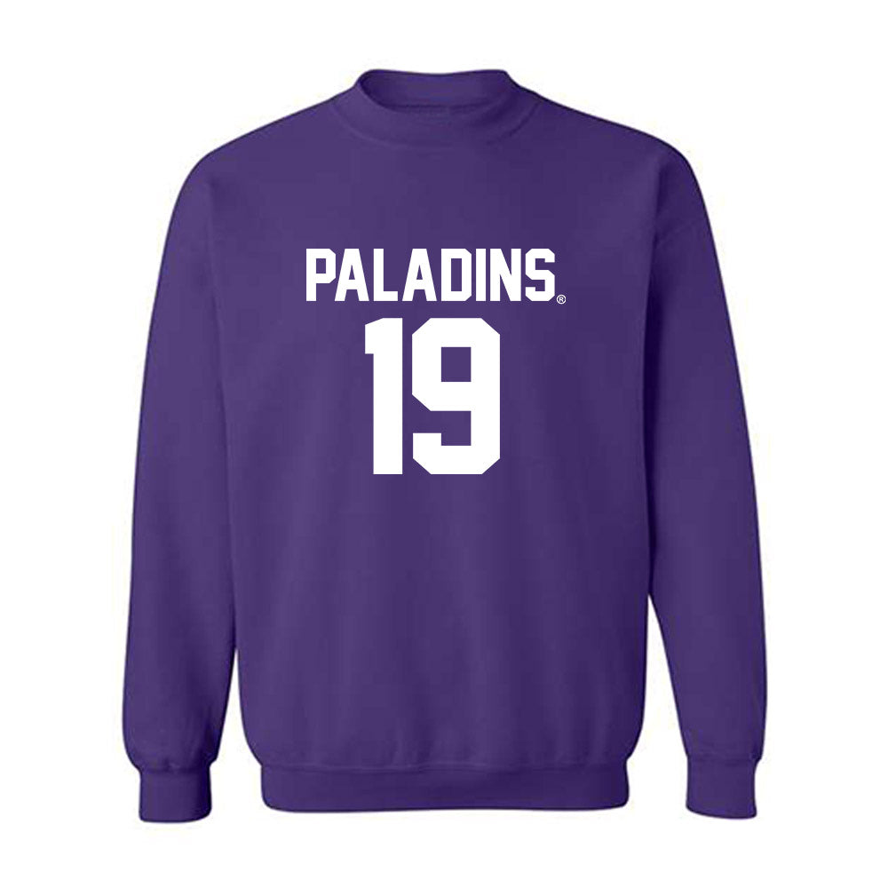 Furman - NCAA Football : Aaron Beylin - Purple Replica Sweatshirt