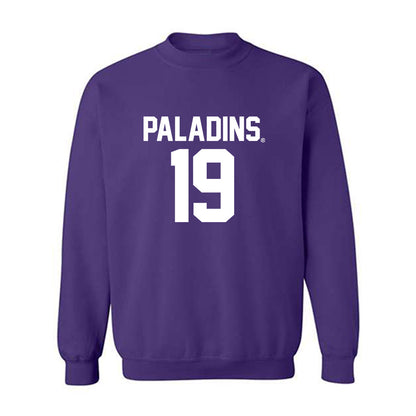 Furman - NCAA Football : Aaron Beylin - Purple Replica Sweatshirt