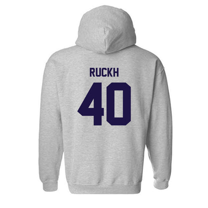 Furman - NCAA Football : Aiden Ruckh - Grey Classic Hooded Sweatshirt