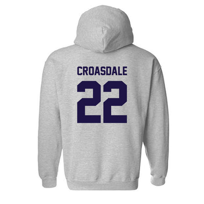 Furman - NCAA Football : Ben Croasdale - Grey Classic Hooded Sweatshirt