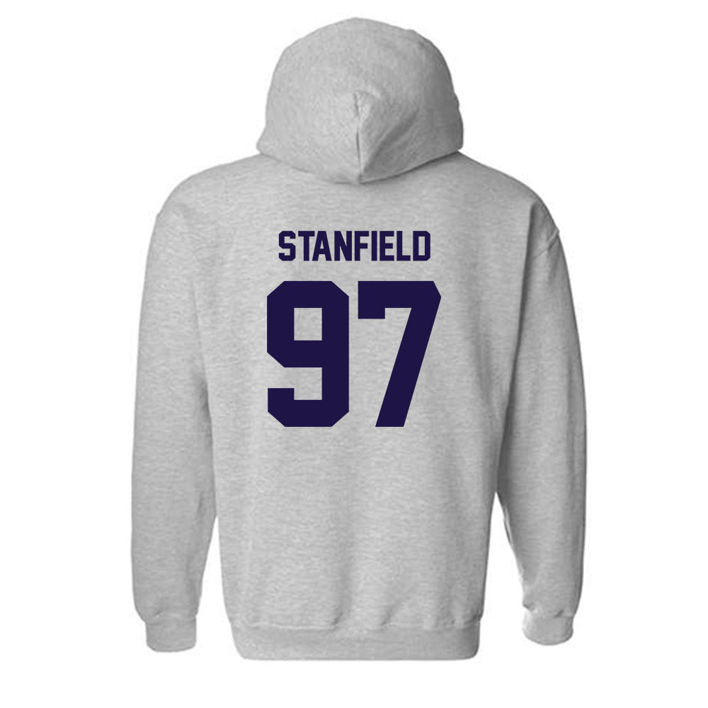 Furman - NCAA Football : Bryce Stanfield - Grey Classic Shersey Hooded Sweatshirt