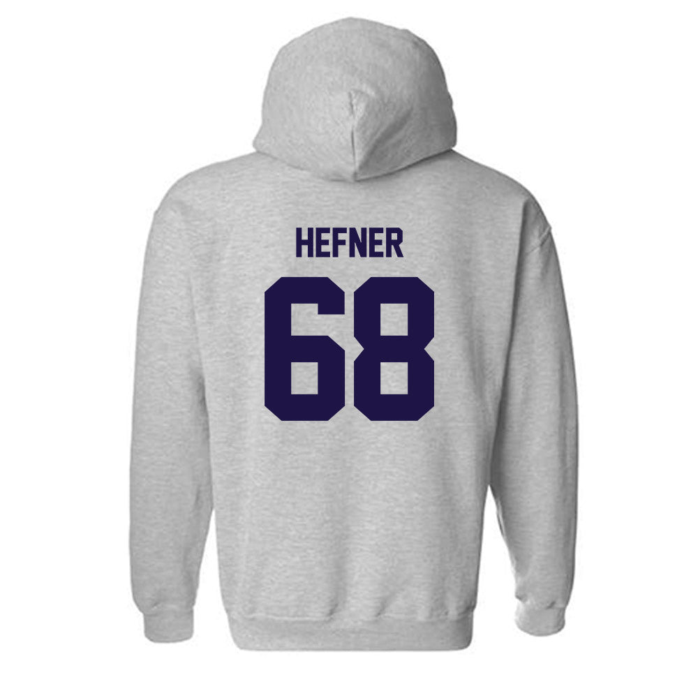 Furman - NCAA Football : Jacob Hefner - Grey Classic Shersey Hooded Sweatshirt