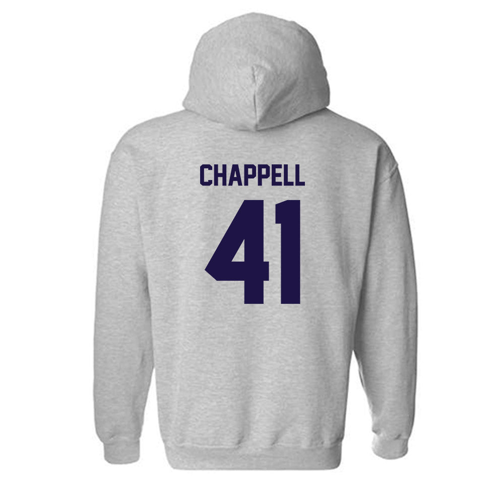 Furman - NCAA Football : Brock Chappell - Grey Classic Shersey Hooded Sweatshirt