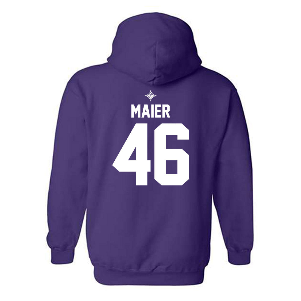 Furman - NCAA Football : Alex Maier - Purple Fashion Hooded Sweatshirt