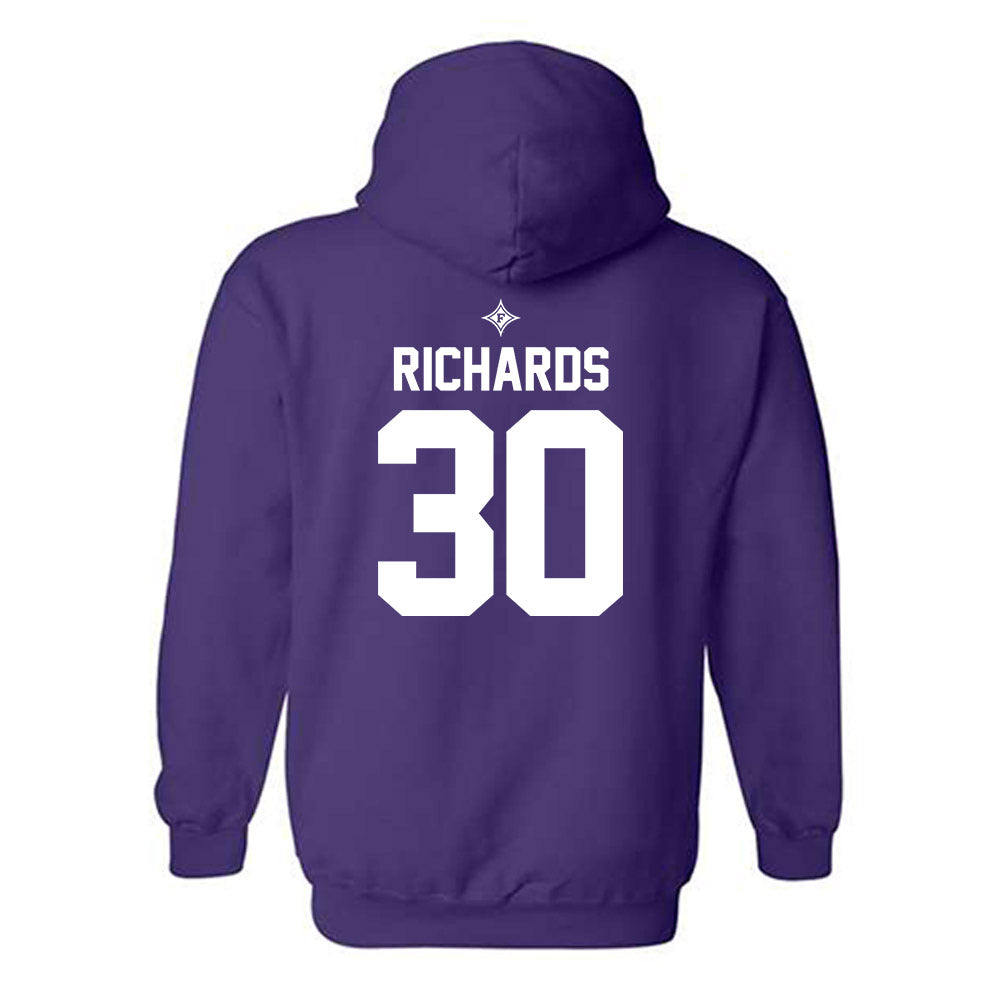 Furman - NCAA Football : Caden Richards - Purple Fashion Hooded Sweatshirt