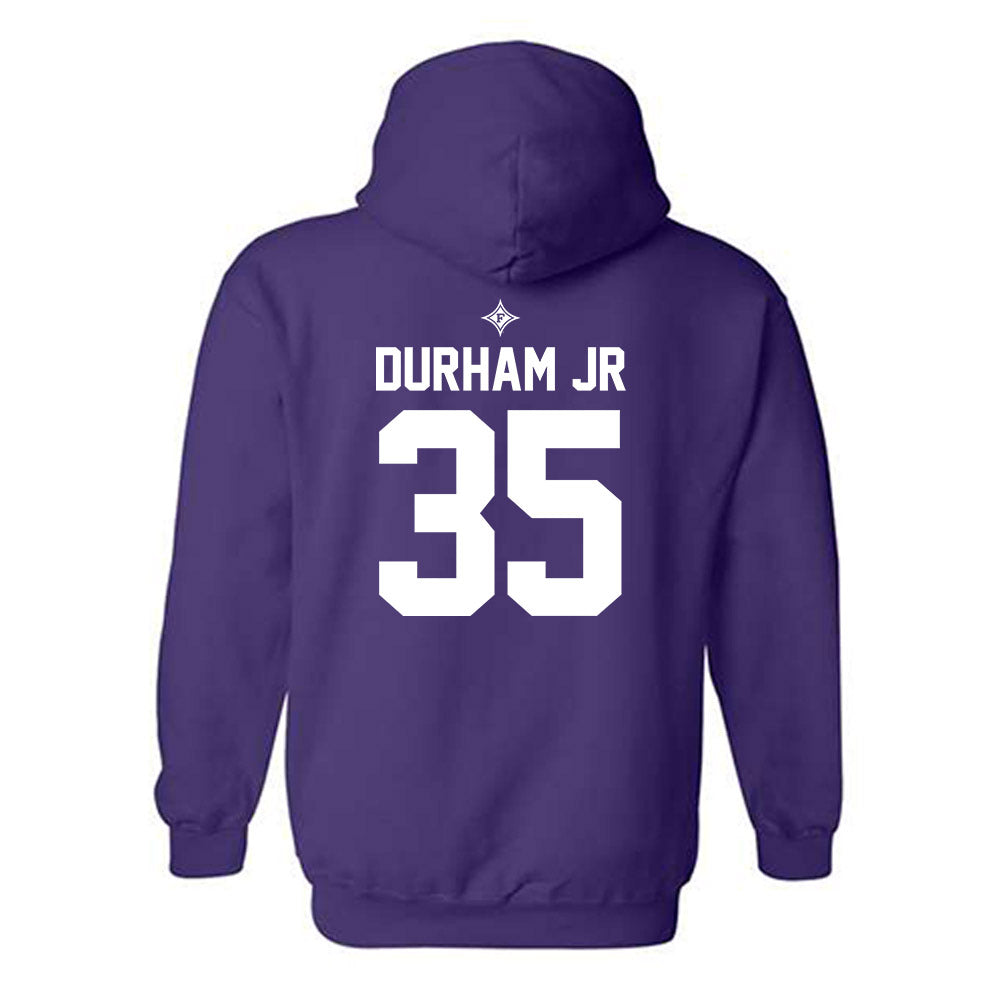 Furman - NCAA Football : Douglas Durham Jr - Purple Fashion Hooded Sweatshirt