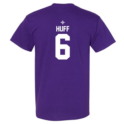 Furman - NCAA Football : Tyler Huff - Purple Fashion Short Sleeve T-Shirt