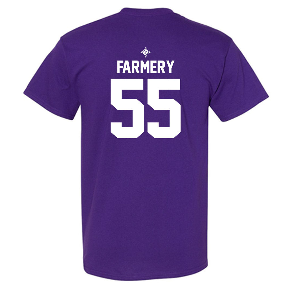 Furman - NCAA Football : Griffin Farmery - Purple Fashion Short Sleeve T-Shirt