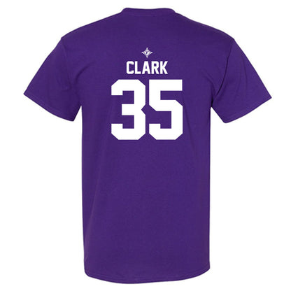 Furman - NCAA Football : Riley Clark - Purple Fashion Short Sleeve T-Shirt