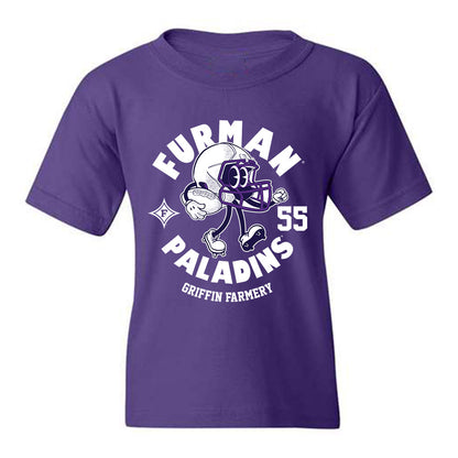 Furman - NCAA Football : Griffin Farmery - Purple Fashion Youth T-Shirt