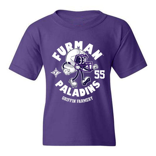 Furman - NCAA Football : Griffin Farmery - Purple Fashion Youth T-Shirt