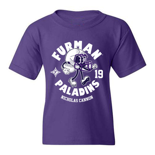 Furman - NCAA Football : Nicholas Cannon - Purple Fashion Youth T-Shirt