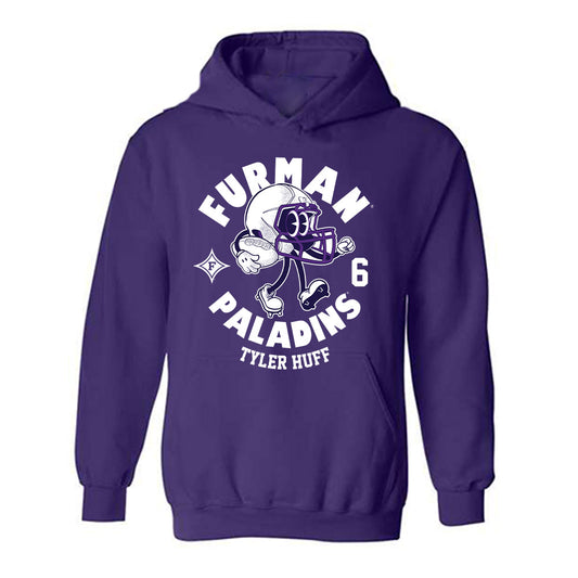 Furman - NCAA Football : Tyler Huff - Purple Fashion Hooded Sweatshirt