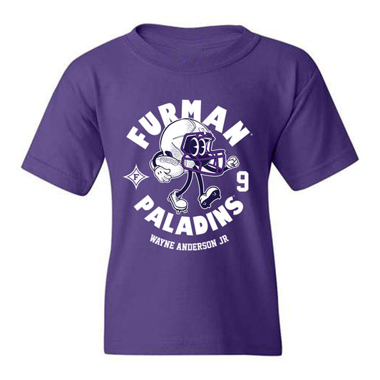 Furman - NCAA Football : Wayne Anderson Jr - Purple Fashion Youth T-Shirt