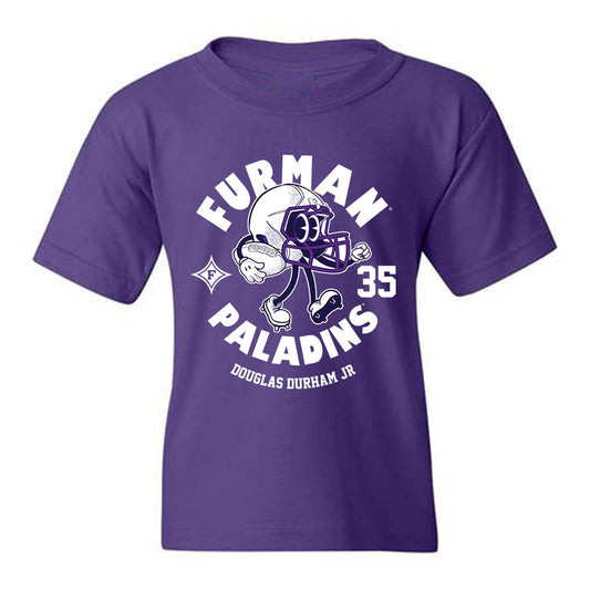 Furman - NCAA Football : Douglas Durham Jr - Purple Fashion Youth T-Shirt