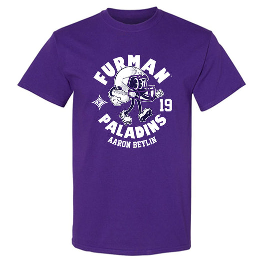 Furman - NCAA Football : Aaron Beylin - Purple Fashion Short Sleeve T-Shirt