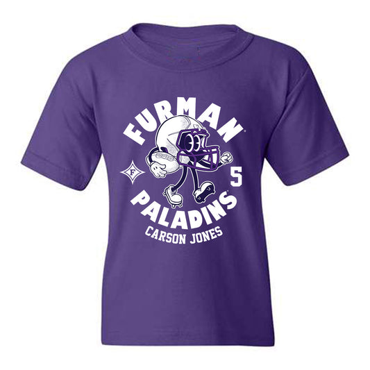 Furman - NCAA Football : Carson Jones - Purple Fashion Youth T-Shirt
