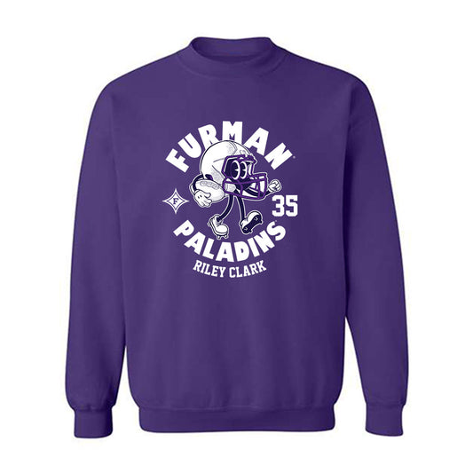 Furman - NCAA Football : Riley Clark - Purple Fashion Sweatshirt