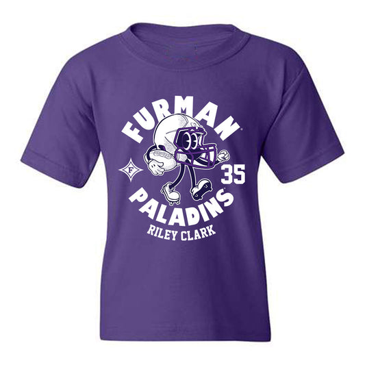 Furman - NCAA Football : Riley Clark - Purple Fashion Youth T-Shirt