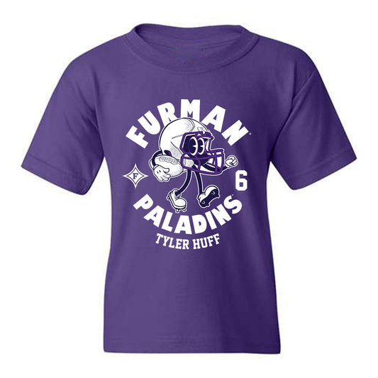 Furman - NCAA Football : Tyler Huff - Purple Fashion Youth T-Shirt
