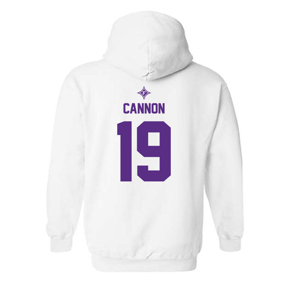 Furman - NCAA Football : Nicholas Cannon - White Sports Shersey Hooded Sweatshirt