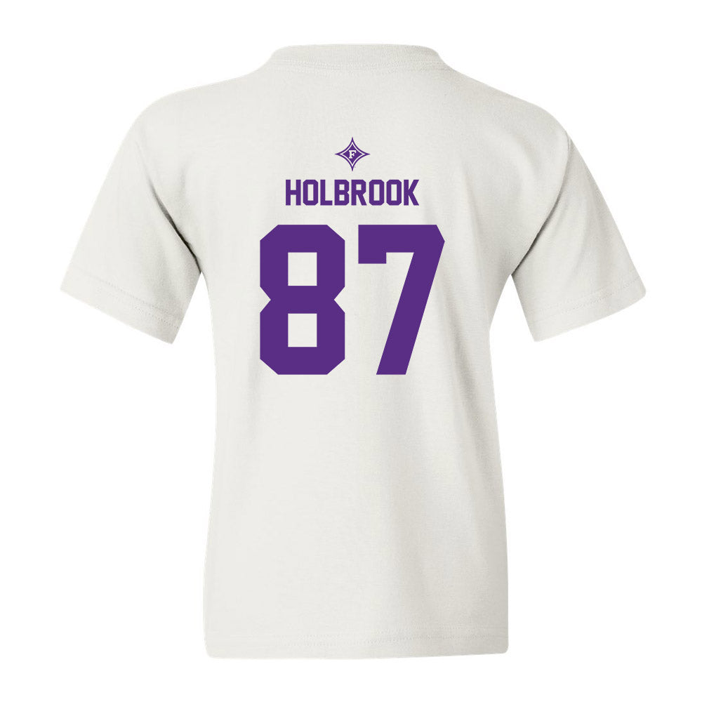 Furman - NCAA Football : John Holbrook - White Youth T-Shirt