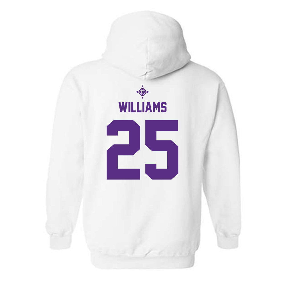 Furman - NCAA Football : Caleb Williams - White Hooded Sweatshirt