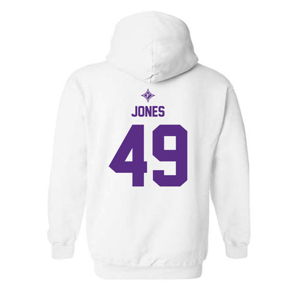 Furman - NCAA Football : Dawson Jones - White Sports Shersey Hooded Sweatshirt