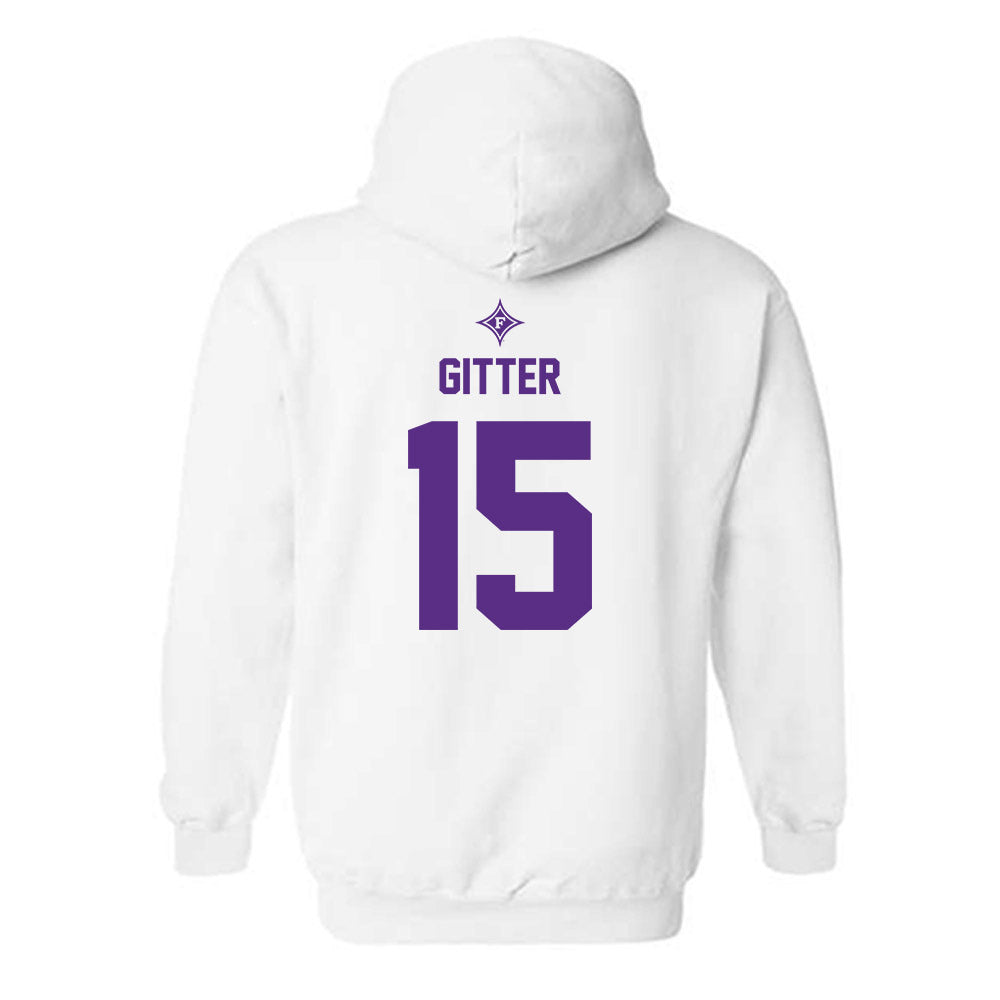 Furman - NCAA Football : Gray Gitter - Hooded Sweatshirt Sports Shersey