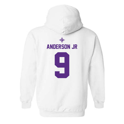 Furman - NCAA Football : Wayne Anderson Jr - White Sports Shersey Hooded Sweatshirt