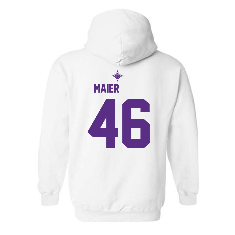 Furman - NCAA Football : Alex Maier - White Sport Shersey Hooded Sweatshirt