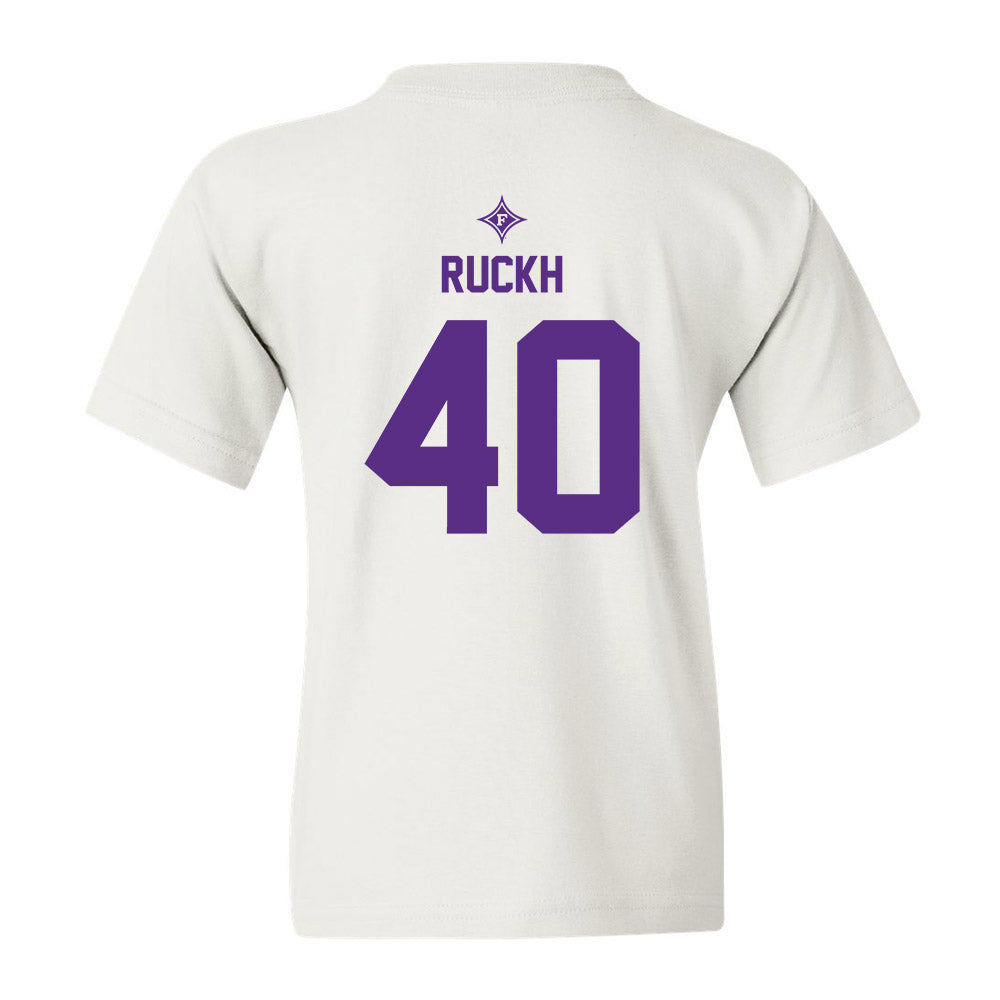 Furman - NCAA Football : Aiden Ruckh - White Youth T-Shirt