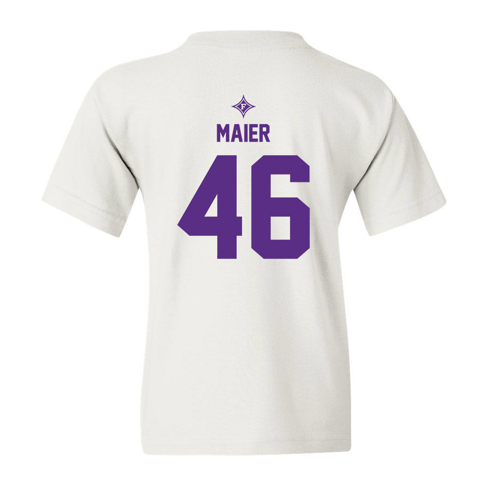 : Maier Shersey Thread T-Shi - Alex NCAA Furman Athlete\'s Sports Football - – Youth White