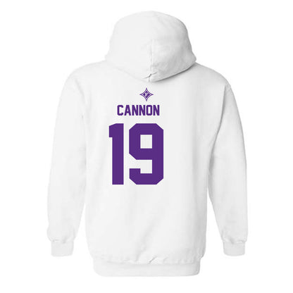 Furman - NCAA Football : Nicholas Cannon - White Sport Shersey Hooded Sweatshirt