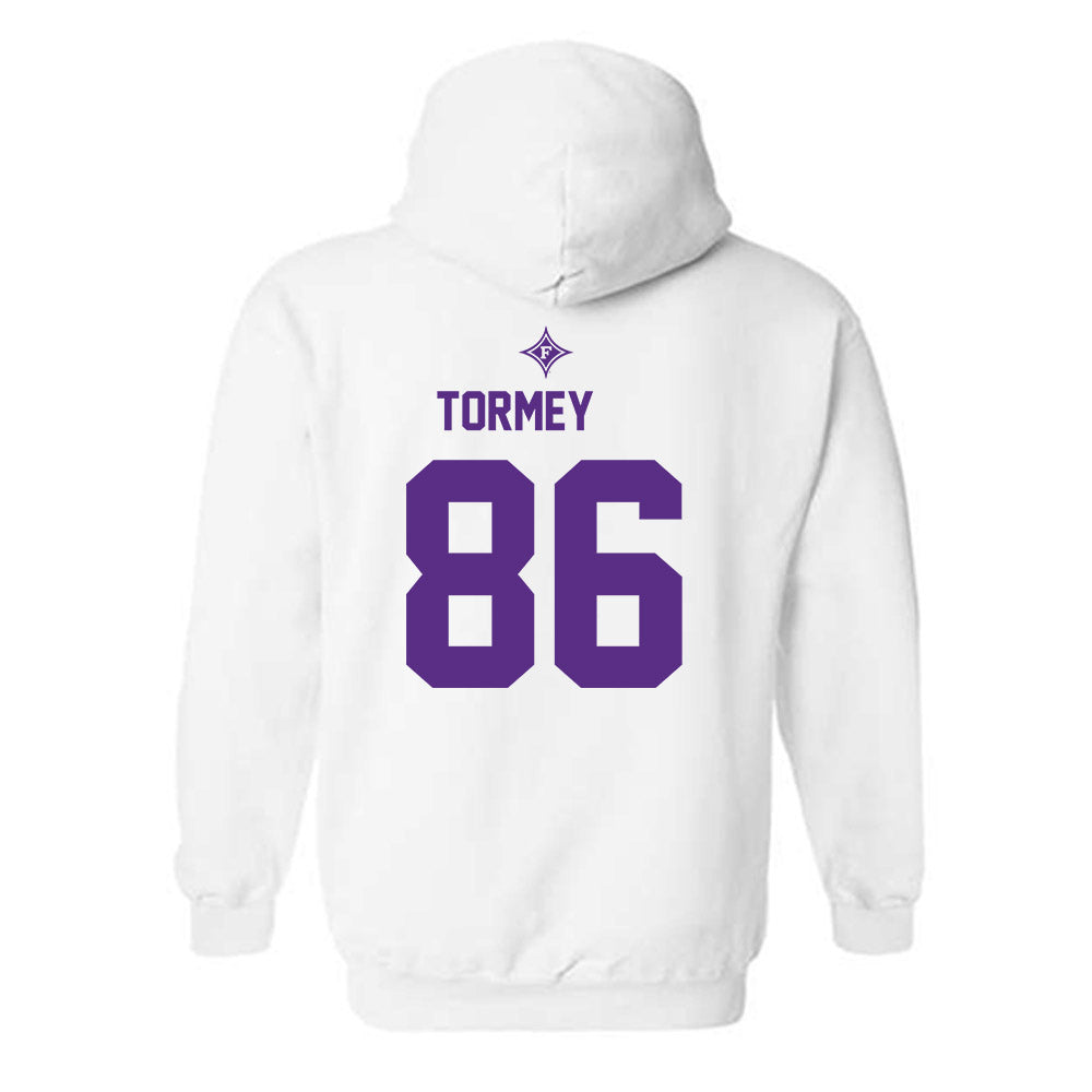 Furman - NCAA Football : Brennan Tormey - White Sport Shersey Hooded Sweatshirt