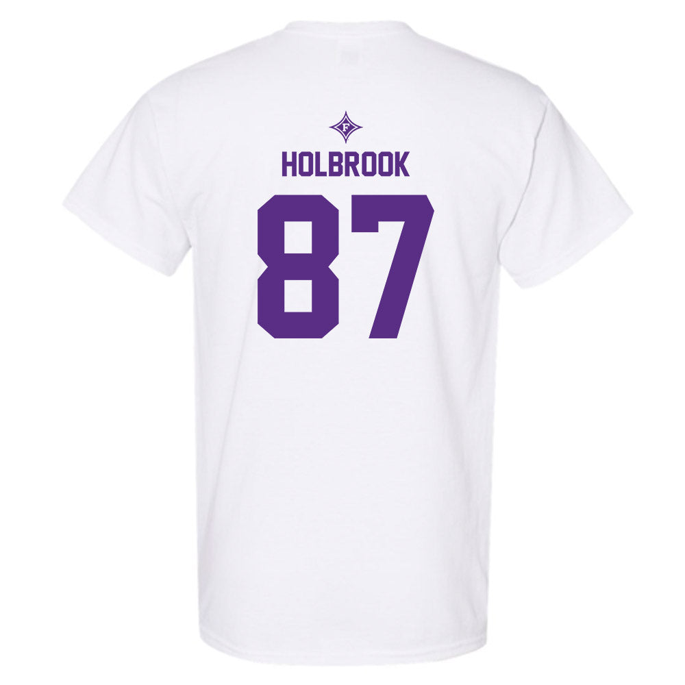 Furman - NCAA Football : John Holbrook - White Sports Shersey Short Sleeve T-Shirt