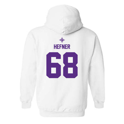 Furman - NCAA Football : Jacob Hefner - White Sports Shersey Hooded Sweatshirt