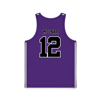 Furman - NCAA Men's Basketball : Davis Molnar - Purple Jersey