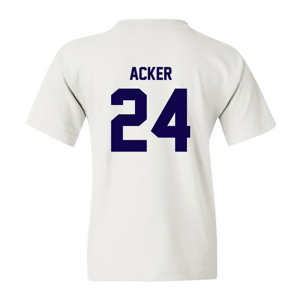 Furman - NCAA Women's Basketball : Jaelyn Acker - White Replica Youth T-Shirt