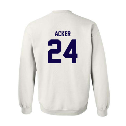 Furman - NCAA Women's Basketball : Jaelyn Acker - White Replica Sweatshirt